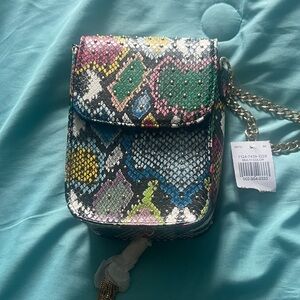Colorful Patterned Chain Strap Bag